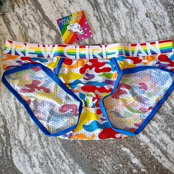 Andrew Christian Other - NEW 🔥 Andrew Christian Men's Pride Camouflage Mesh Brief Underwear Size Large